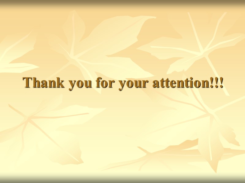 Thank you for your attention!!!